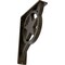 Ekena Millwork Austin Wrought Iron Bracket, (Triple center brace), Antiqued Pale Gold 2"W x 7 1/2"D x 10"H BKTM02X07X10TAUAPG - alternate 1
